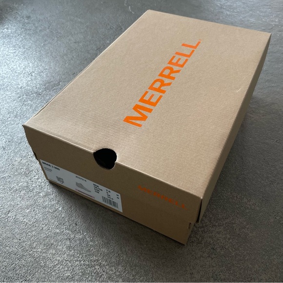 Merrell Moab 3 Mid Light Gray Hiking Booties in Oyster - Picture 10 of 11